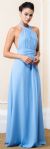 Main image of Halter Neck Long Formal Maxi Dress with Waist & Neck Tie